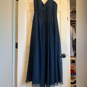 Azazie navy bridesmaid dress